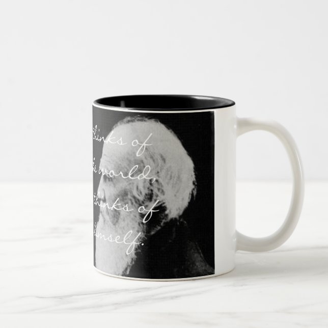 Leo Tolstoy - Change the World. - Customized Two-Tone Coffee Mug (Right)