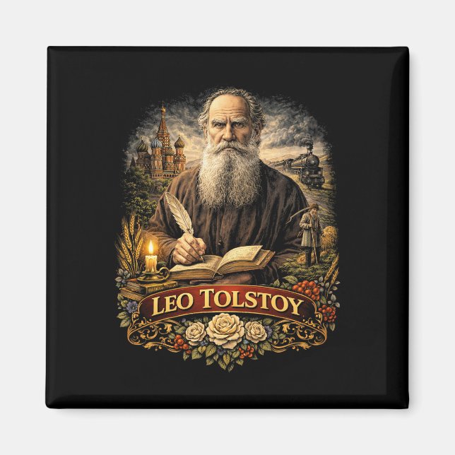 Leo Tolstoy Magnet (Front)