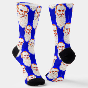 Leo Tolstoy Portrait - Graphic Illustration Socks