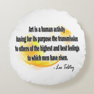Leo Tolstoy Round Pillow