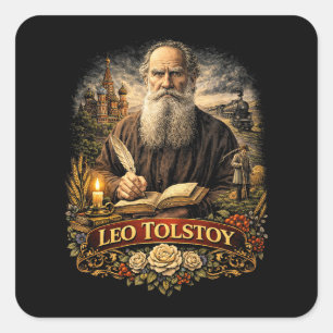 Leo Tolstoy Square Sticker