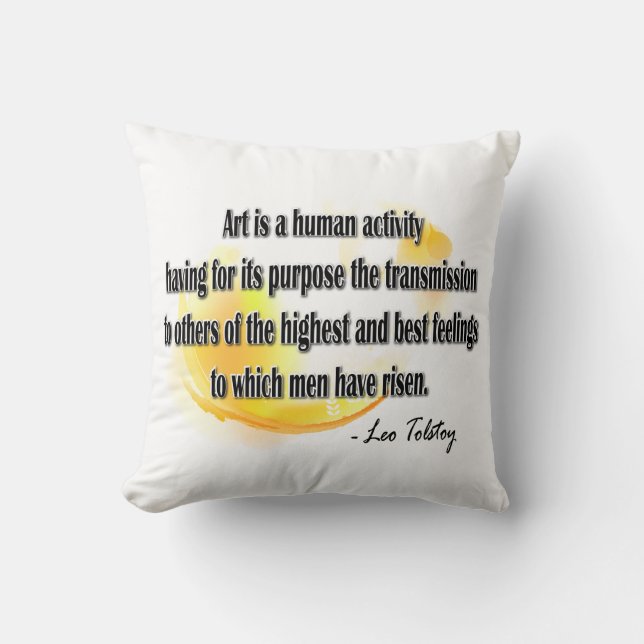 Leo Tolstoy Throw Pillow (Front)