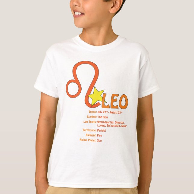 Leo Traits Kids T-Shirt (Front)