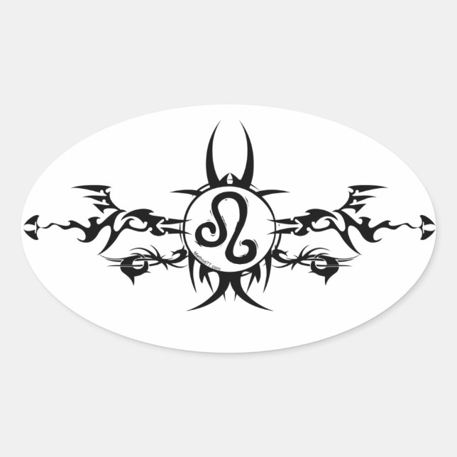 Leo Tribal Birth Signs Stickers (Front)