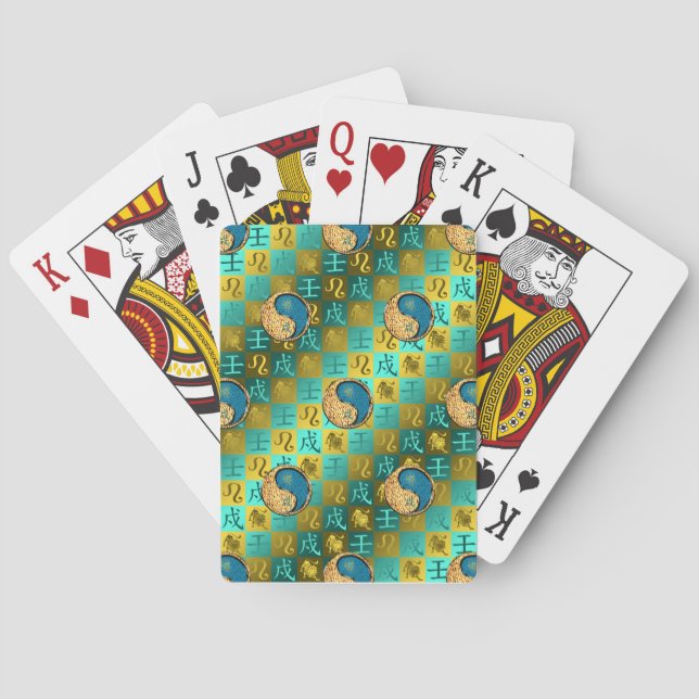 Leo & Water Dog Playing Cards (Back)