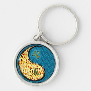Leo & Water Goat Keychain