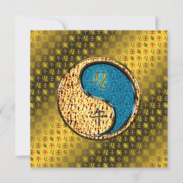 Leo & Water Horse Card (Front)