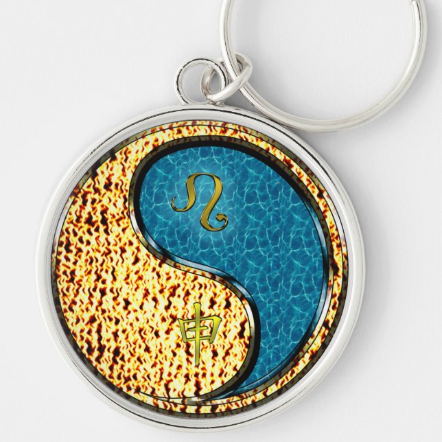 Leo & Water Monkey Keychain (Front)