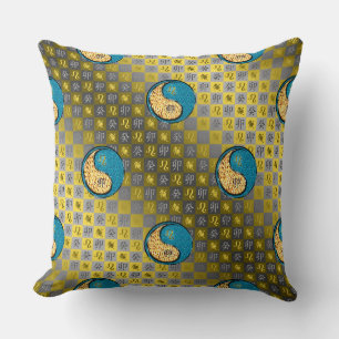 Leo & Water Rabbit Throw Pillow