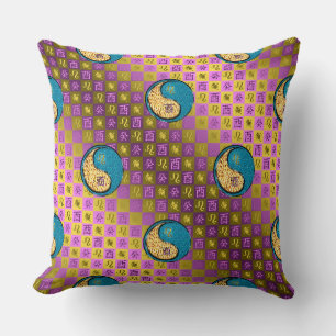 Leo & Water Rooster Throw Pillow
