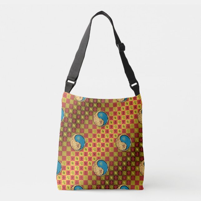 Leo & Water Tiger Crossbody Bag (Front)