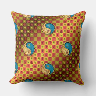Leo & Water Tiger Throw Pillow