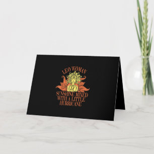 Leo Woman Zodiac Sign July August Birthday Card