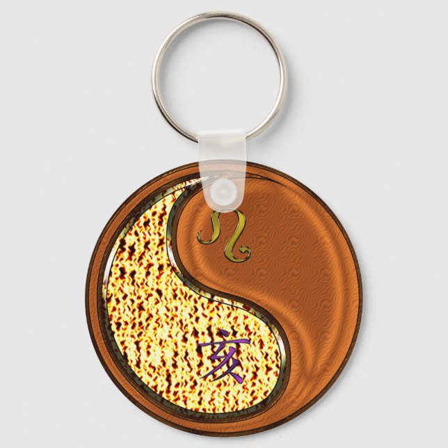 Leo & Wood Boar Keychain (Front)