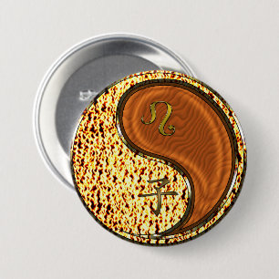 Leo & Wood Rat 3 Inch Round Button