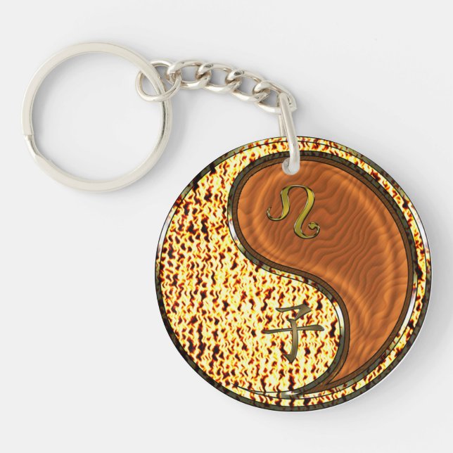 Leo & Wood Rat Keychain (Front)