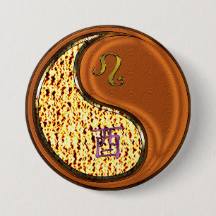 Leo & Wood Rooster 3 Inch Round Button