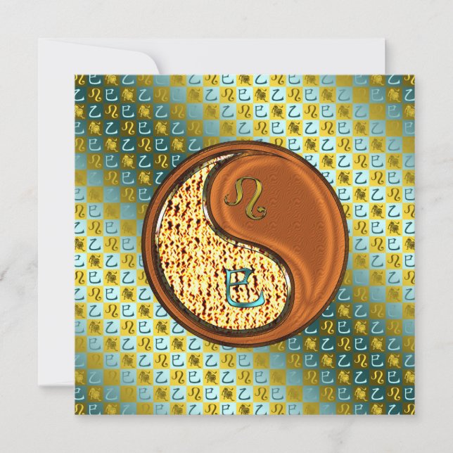 Leo & Wood Snake Card (Front)