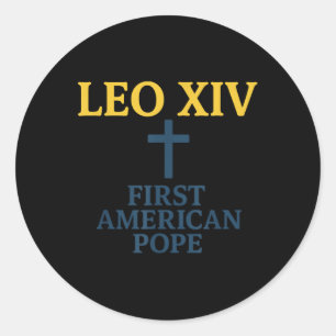 Leo Xiv First American Pope Design Classic Round Sticker