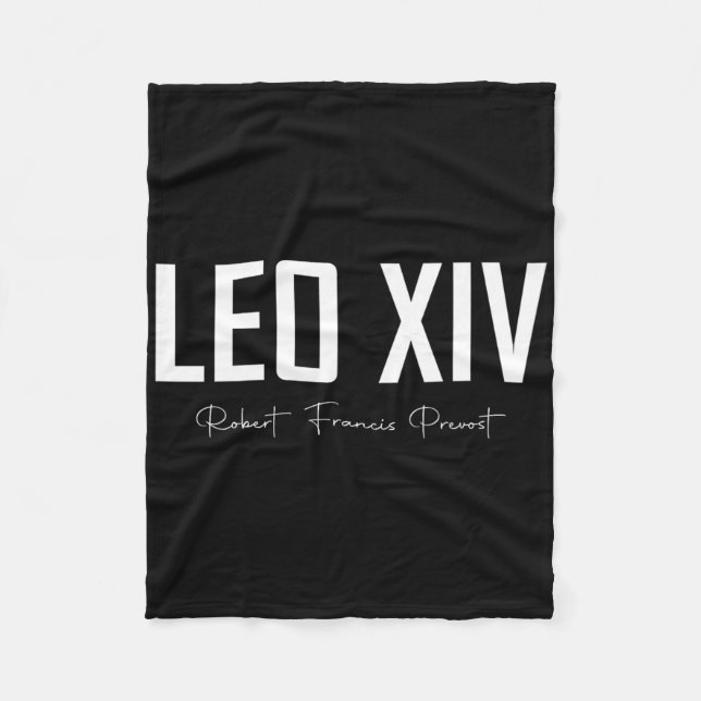 Leo Xiv  Fleece Blanket (Front)