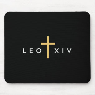 Leo Xiv Pope Cross Thin Christian Faith Jesus Mini Mouse Pad