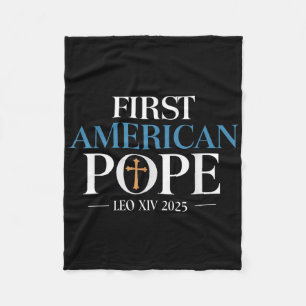 Leo Xiv The First American Pope  Fleece Blanket