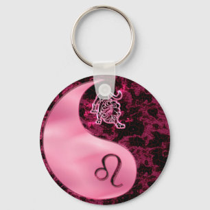 Leo Yin Yang Keychain