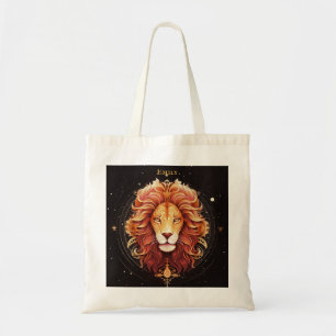 Leo Zodiac Add Name July Aug Birthday Gift Tote Bag