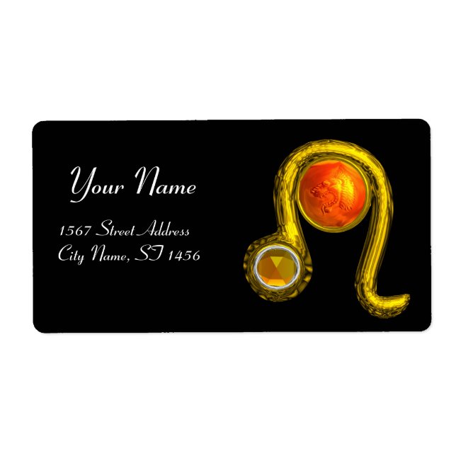 LEO ZODIAC ANNIVERSAIRE JAUNE JAUNE TOPAZ Or (Devant)