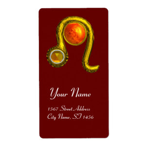 LEO ZODIAC ANNIVERSAIRE JAUNE JAUNE TOPAZ Or