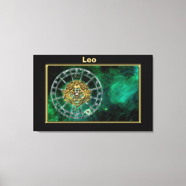 Leo Zodiac Astrology design Canvas Print (Front)