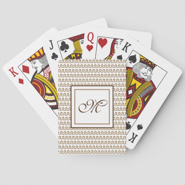 Leo Zodiac Astrology Sign  Monogram Playing Cards (Back)