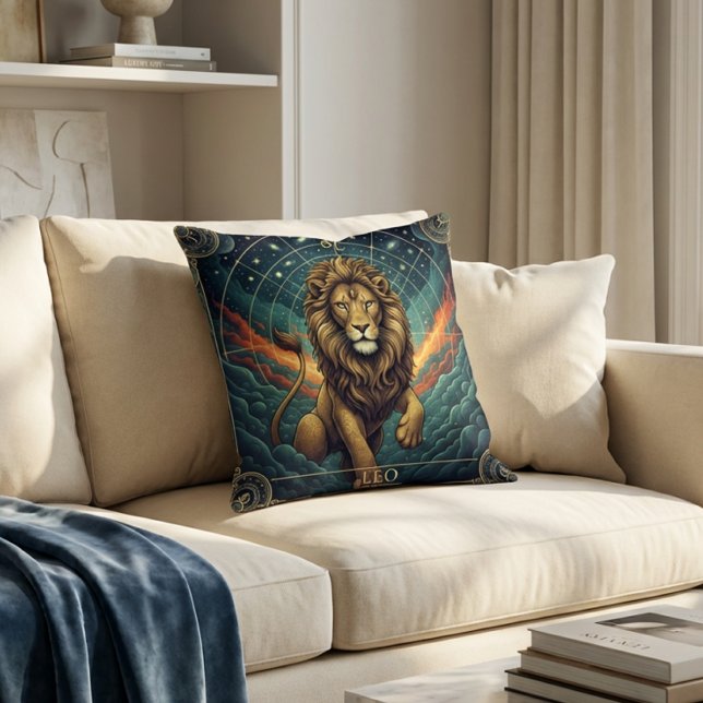 Leo Zodiac Celestial Throw Pillow (Creator Uploaded)