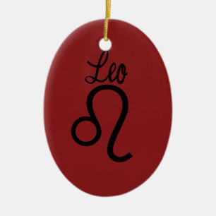 Leo Zodiac Ceramic Ornament