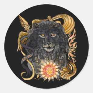 Leo Zodiac Classic Round Sticker