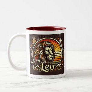 Leo Zodiac Coffee Mug Two Tone