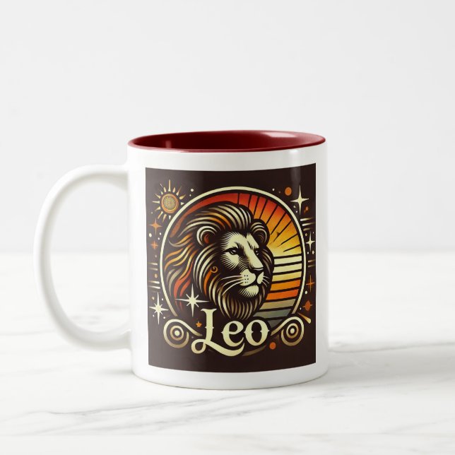 Leo Zodiac Coffee Mug Two Tone (Left)