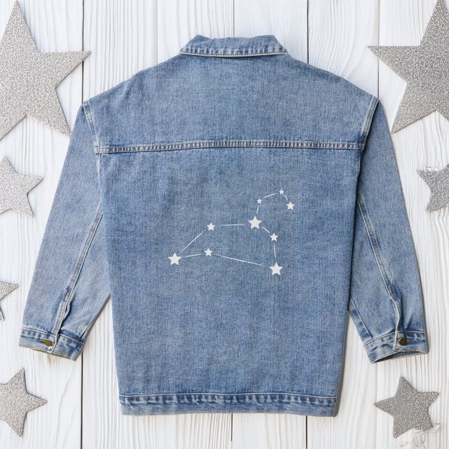 Leo Zodiac Constellation Denim Jacket (Creator Uploaded)