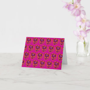 Leo Zodiac Coquette Heart Birthday Cake Card