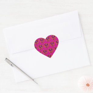 Leo Zodiac Coquette Heart Birthday Cake Sticker