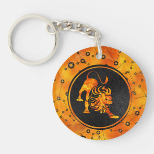 Leo Zodiac Fire element Keychain
