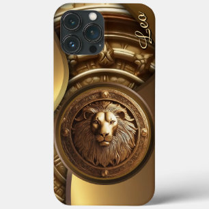 Leo, zodiac, gold, Birth, design, trend iPhone 13 Pro Max Case