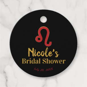 LEO Zodiac July August Astrology Bridal Shower  Favour Tags
