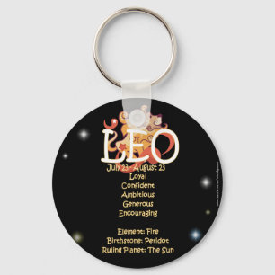 Leo zodiac keychain