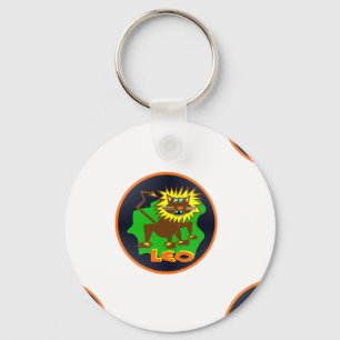 leo zodiac keychain