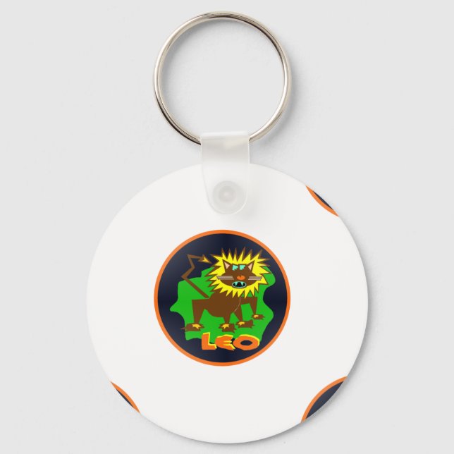 leo zodiac keychain (Front)