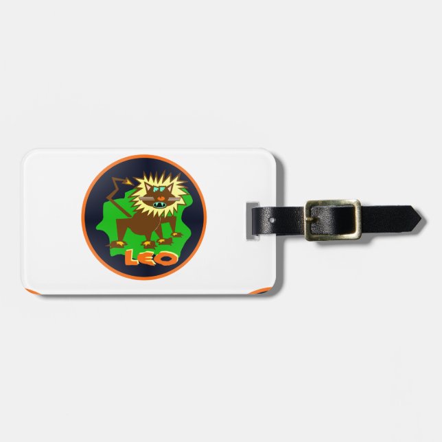 leo zodiac luggage tag (Front Horizontal)