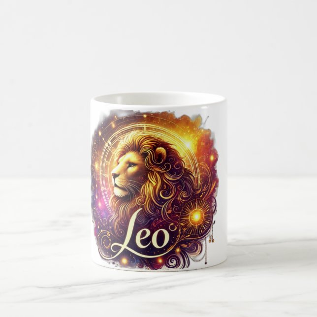 Leo Zodiac Mug - ♌ de design audacieux et radieux  (Centre)