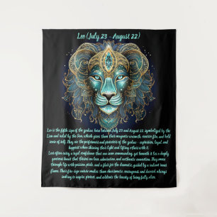 Leo Zodiac – Radiant Strength and Solar Majesty Tapestry
