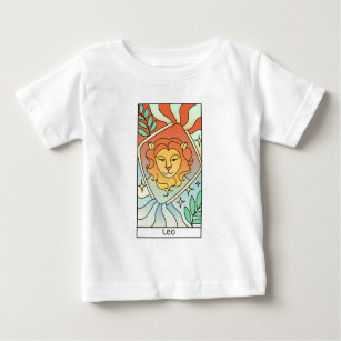 Leo Zodiac Sign Abstract Art Vintage Baby T-Shirt